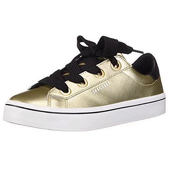 Skechers Hi Lites Gold and Black Sneakers - Picture 1 of 13